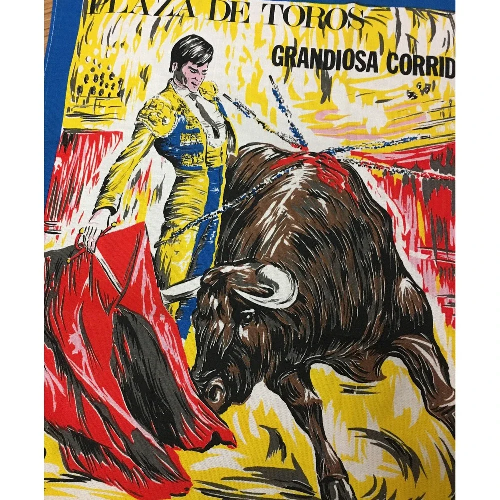 Matador Bull Fight Plaza Plaza De Toros Grandiosa Towel Wall‎ Hanging Suvioneir